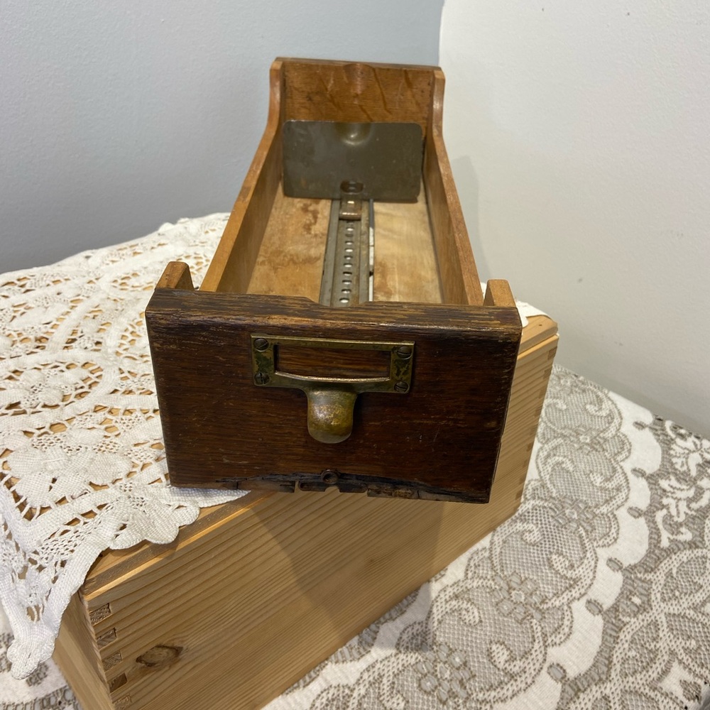 Vintage Wood Library Card Catalog Drawer